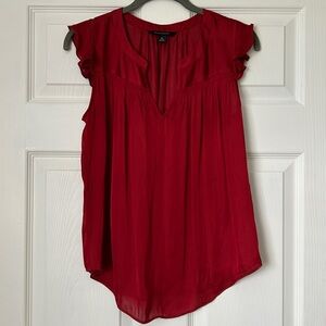 Banana Republic Flutter Sleeve V-Neck Blouse